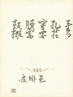 鼓膜穿孔手术大概需要花多少钱封面