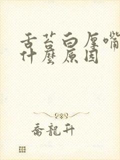 舌苔白厚嘴苦是什么原因