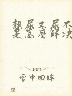 想尿又尿不出来是怎么解决