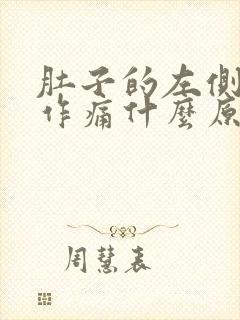 肚子的左侧隐隐作痛什么原因封面