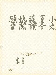 顾帆苏夏小说免费阅读全文