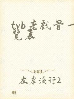 tvb老戏骨一览表