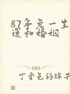 87年兔一生命运和婚姻
