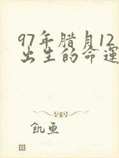 97年腊月12出生的命运如何封面