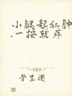 小腿起红肿硬块,一按就疼