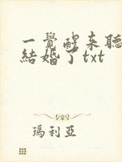 一觉醒来听说我结婚了txt