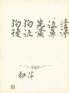 狗狗先流清鼻涕后流黄鼻涕封面