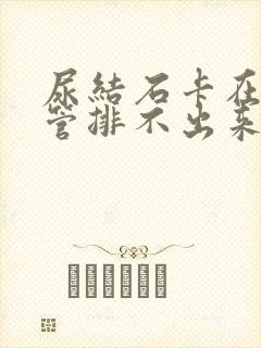 尿结石卡在输尿管排不出来怎么办封面