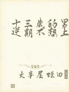 十三岁的男孩叛逆期不想上学了