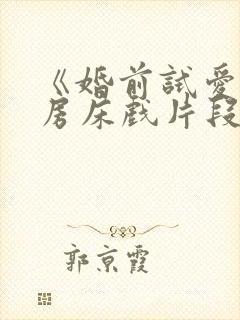 《婚前试爱》圆房床戏片段