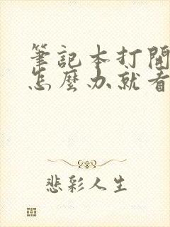 笔记本打开黑屏怎么办就看到鼠标封面