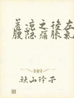 着凉之后左侧小腹隐痛胀气封面