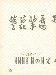 拔苗助长 是寓言故事吗