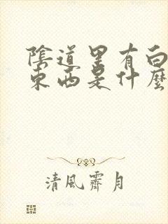 阴道里有白色的东西是什么