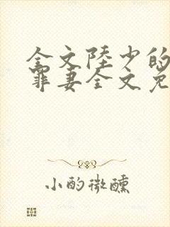 全文陆少的隐婚罪妻全文免费阅读