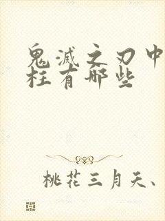 鬼灭之刃中的九柱有哪些