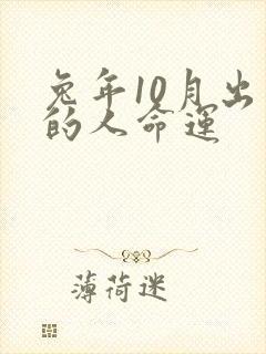 兔年10月出生的人命运