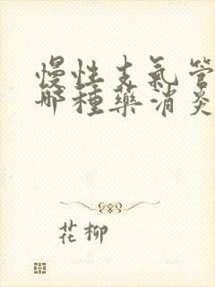 慢性支气管炎用哪种药消炎最好嘛