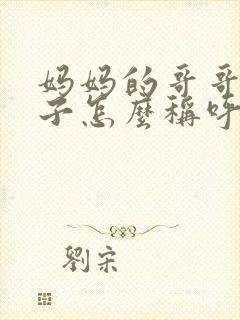 妈妈的哥哥的孙子怎么称呼