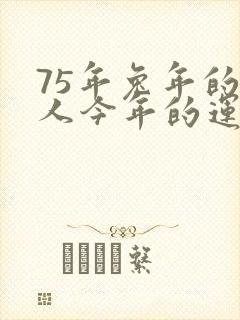 75年兔年的男人今年的运气怎么样