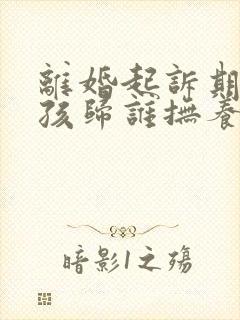 离婚起诉期间小孩归谁抚养封面