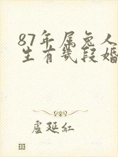 87年属兔人一生有几段婚姻