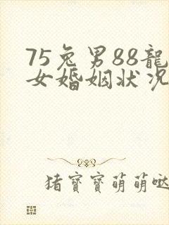 75兔男88龙女婚姻状况