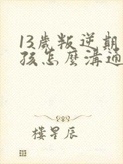 13岁叛逆期男孩怎么沟通