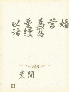 以爱为营婚后生活续写