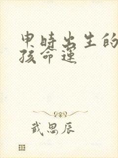 申时出生的鸡男孩命运