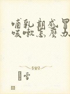 哺乳期感冒发烧咳嗽怎么办封面