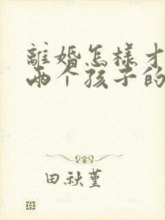 离婚怎样才能要两个孩子的抚养权