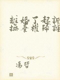 离婚了起诉孩子抚养权归谁