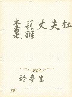 李莉丈夫杜文龙是谁