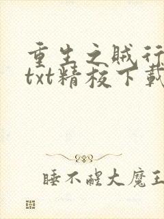 重生之贼行天下txt精校下载封面