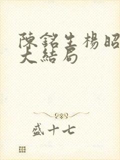 陈铭生杨昭结局大结局