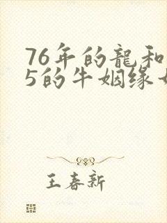 76年的龙和85的牛姻缘如何