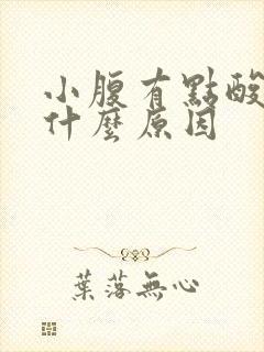 小腹有点酸胀是什么原因