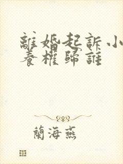 离婚起诉小孩抚养权归谁