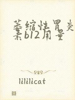 萎缩性胃炎维生素b12用量