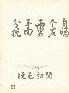 分手两个月还能挽回男友吗