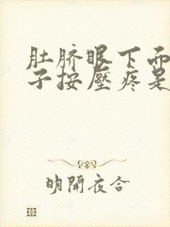 肚脐眼下面的肚子按压疼是怎么回事封面