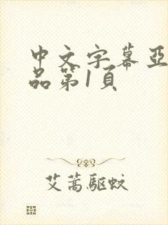 中文字幕亚洲精品第1页