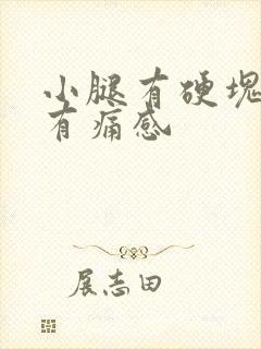 小腿有硬块按压有痛感