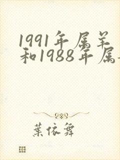 1991年属羊和1988年属龙的婚姻