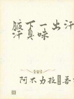 腋下一出汗就有汗臭味