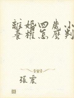 离婚四岁小孩抚养权怎么判定封面