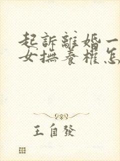 起诉离婚一儿一女抚养权怎么判