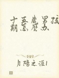 十五岁男孩叛逆期怎么办