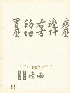 胃的右边疼是什么地方什么原因